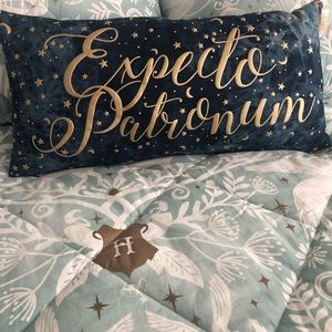 Pottery Barn Teen Harry Potter Expecto Patronum pillow cover and pillow